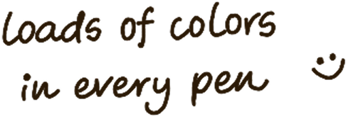loads of colors in every pen